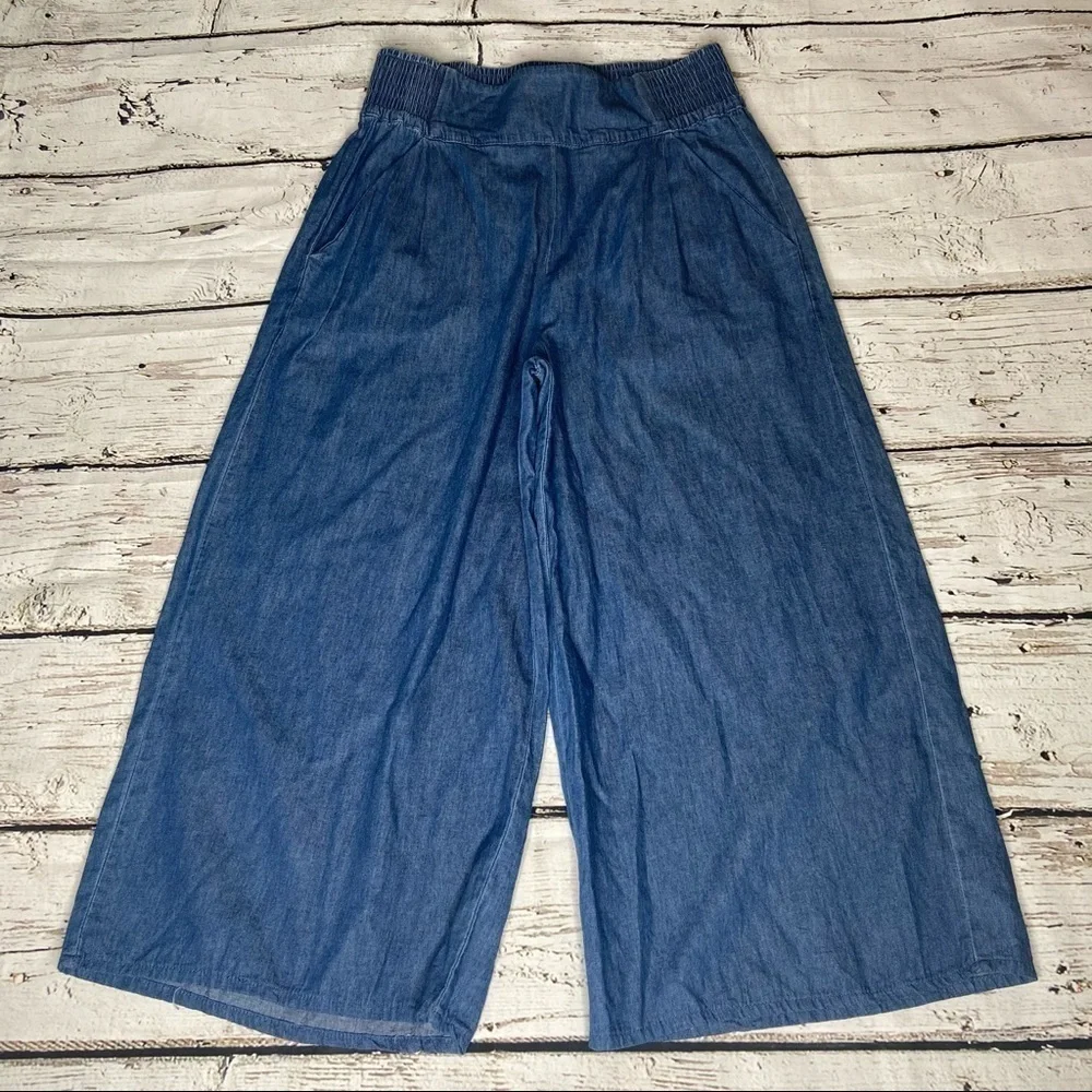 NWT RD Style Wide Leg Chambray Pants Size XS - Picture 10 of 10